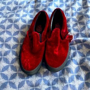 Brand new red velvet vans.